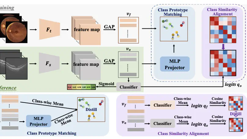 Fundus-Enhanced Disease-Aware Distillation Model for Retinal Disease Classification from OCT Images